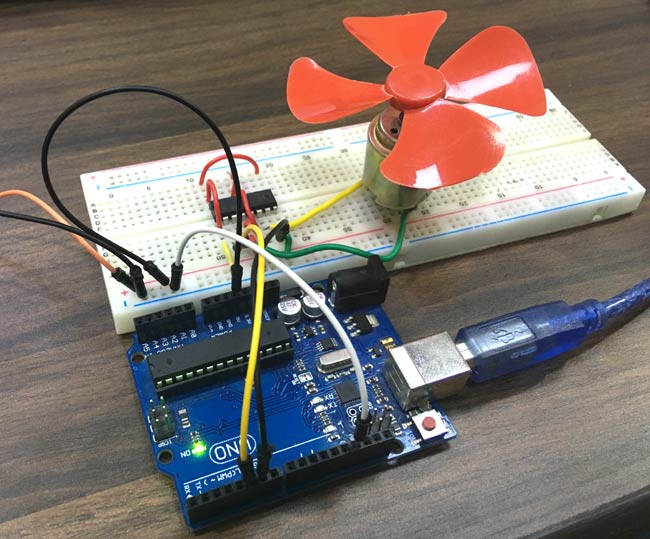 DC Motor with a Motor Driver