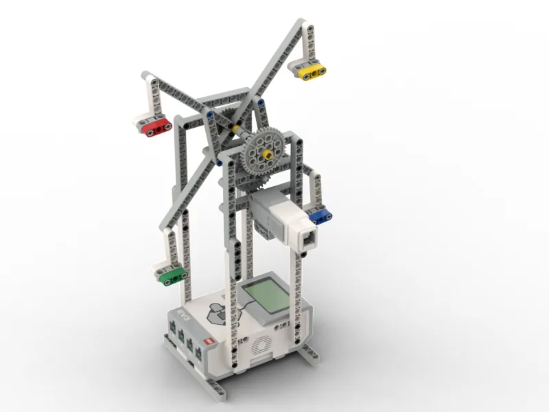 The finished Ferris Wheel model, built from LEGO MINDSTORMS EV3.