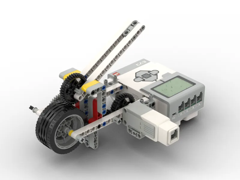 The finished Gear Shooter model, built from LEGO MINDSTORMS EV3.