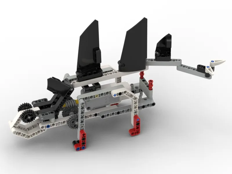 The finished Stegosaurus model, built from LEGO MINDSTORMS EV3.