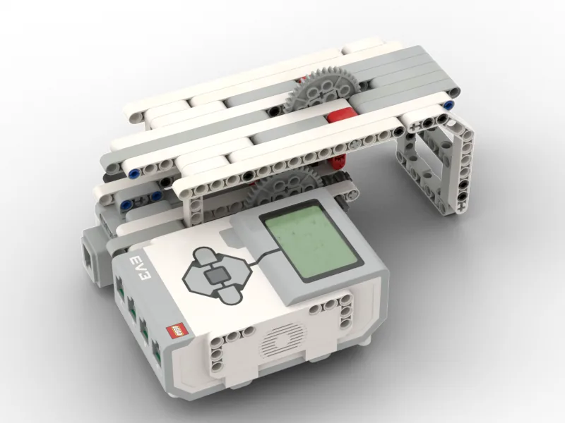 The finished Timber Saw Machine model, built from LEGO MINDSTORMS EV3.