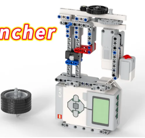 The finished Gyro Launcher model, built from LEGO MINDSTORMS EV3.