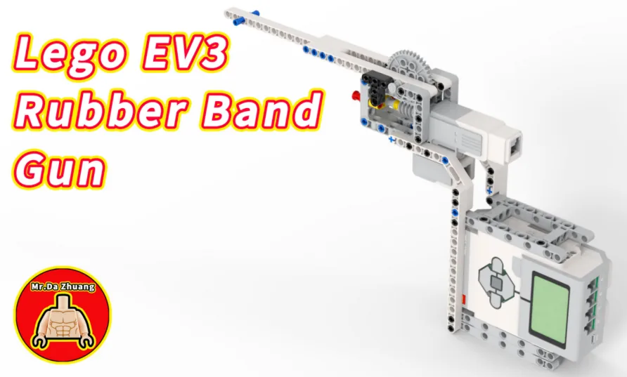 The finished Rubber Band Gun 2 model, built from LEGO MINDSTORMS EV3.
