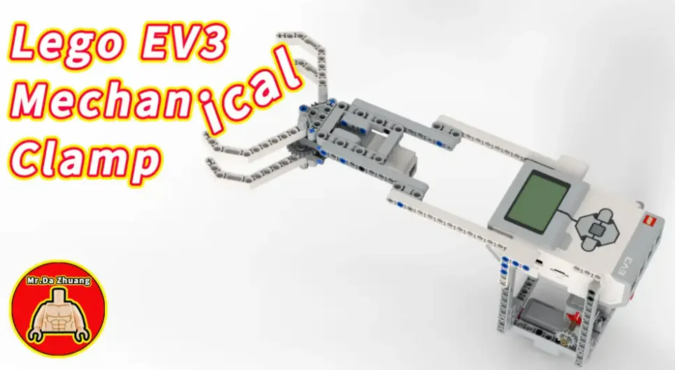 The finished Mechanical Clamp model, built from LEGO MINDSTORMS EV3.