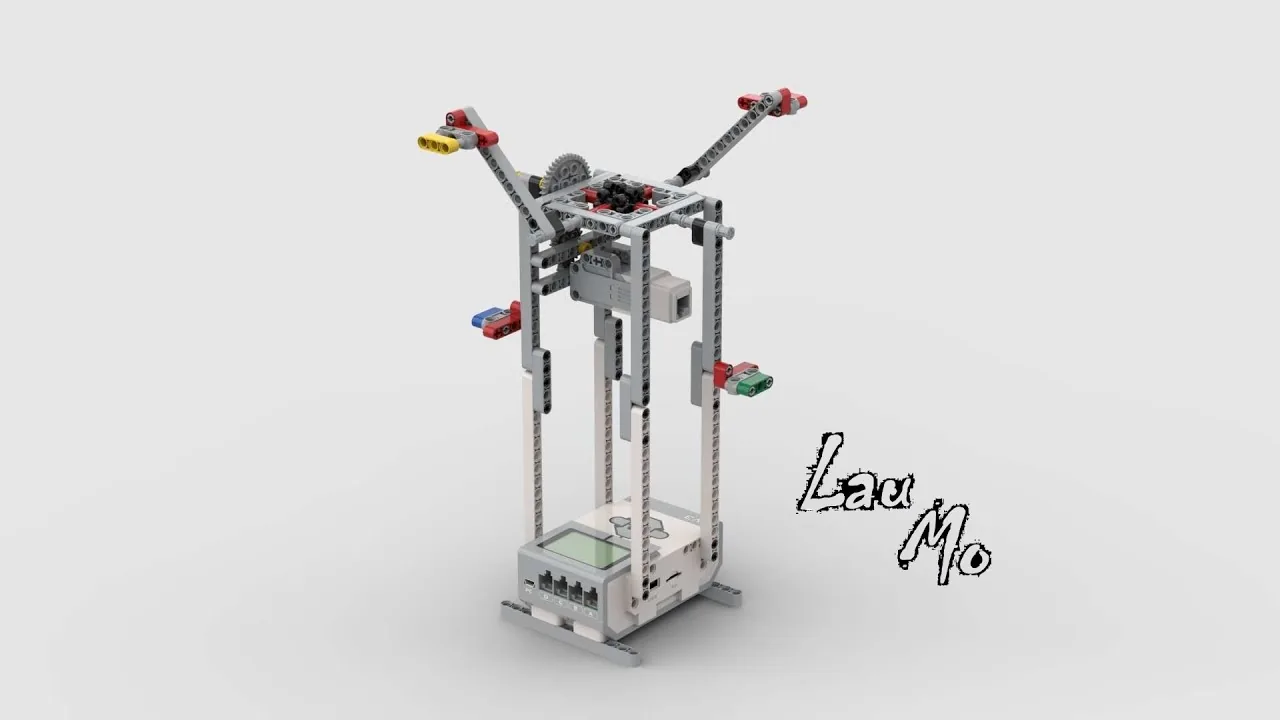 The finished EV3 Amusement Park Flying Chair X4 model, built from LEGO MINDSTORMS EV3.