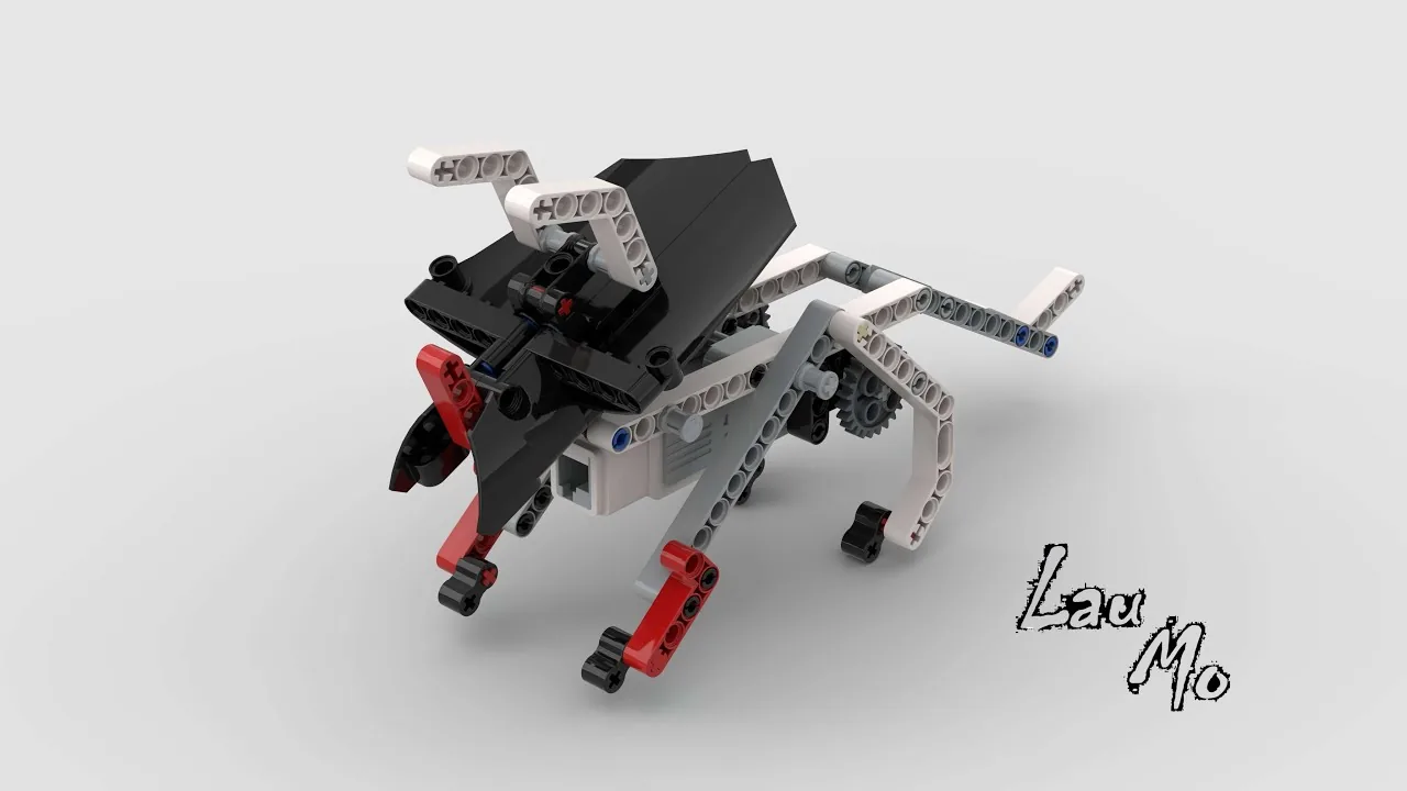 The finished EV3 Dinosaur Triceratops model, built from LEGO MINDSTORMS EV3.
