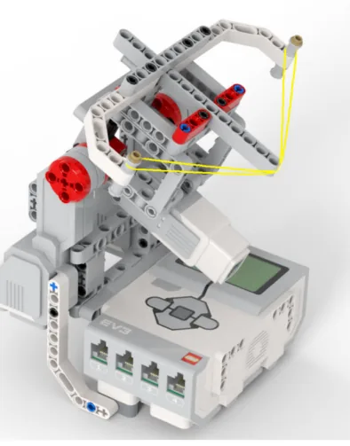The finished EV3 Mechanical Crossbow model, built from LEGO MINDSTORMS EV3.