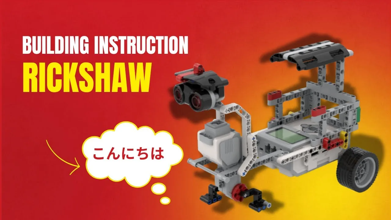 The finished EV3 Ricksaw model, built from LEGO MINDSTORMS EV3.