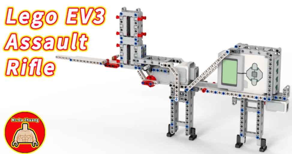The finished EV3 Assault Rifle model, built from LEGO MINDSTORMS EV3.