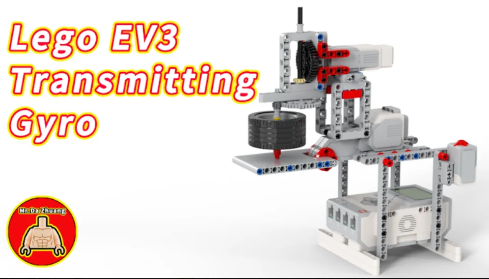 The finished EV3 Transmitting Gyro model, built from LEGO MINDSTORMS EV3.