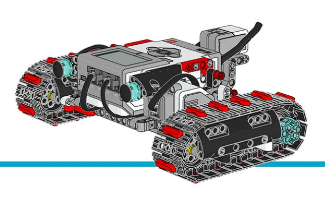 The finished Tank Bot model, built from LEGO MINDSTORMS EV3.