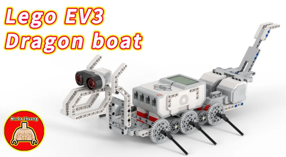 The finished EV3 Dragon Boat model, built from LEGO MINDSTORMS EV3.