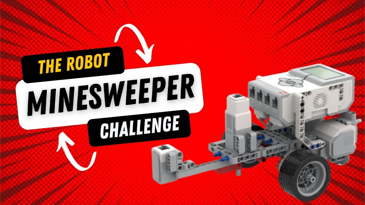 The finished Minesweeping Robot model, built from LEGO MINDSTORMS EV3.