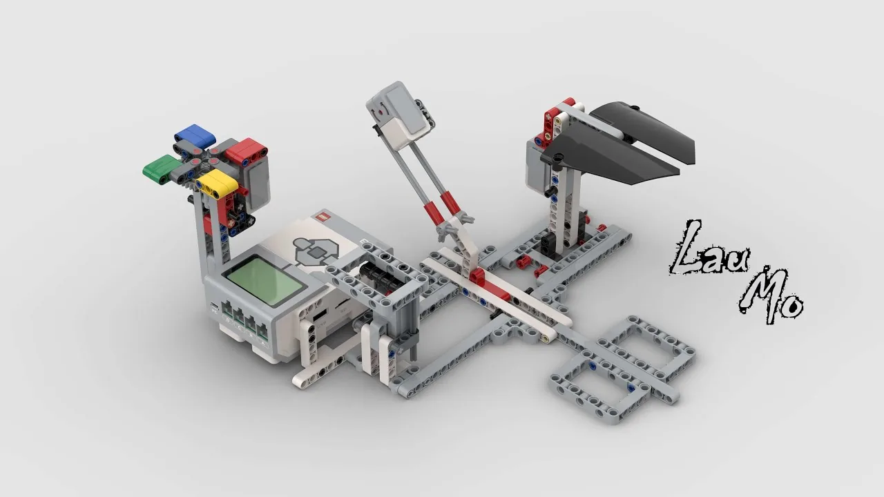 The finished EV3 Musical Instrument Jazz Drum model, built from LEGO MINDSTORMS EV3.