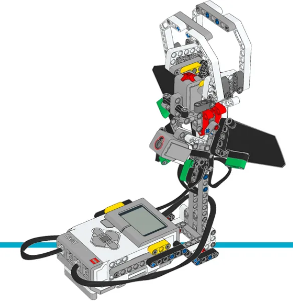 The finished EV3 Flower model, built from LEGO MINDSTORMS EV3.