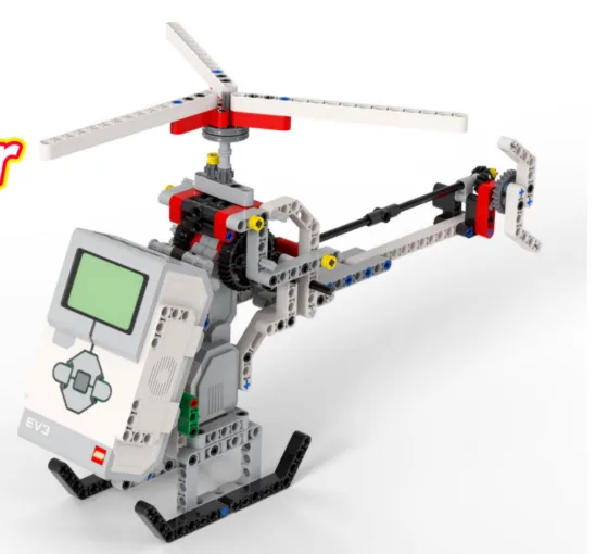 The finished EV3 Helicopter 2 model, built from LEGO MINDSTORMS EV3.