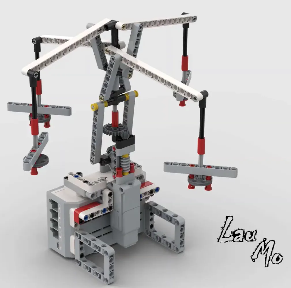 The finished EV3 Amusement Park Lifting Flying Chair model, built from LEGO MINDSTORMS EV3.
