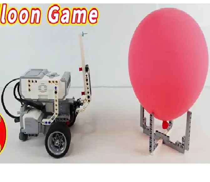 The finished EV3 Balloon Game model, built from LEGO MINDSTORMS EV3.