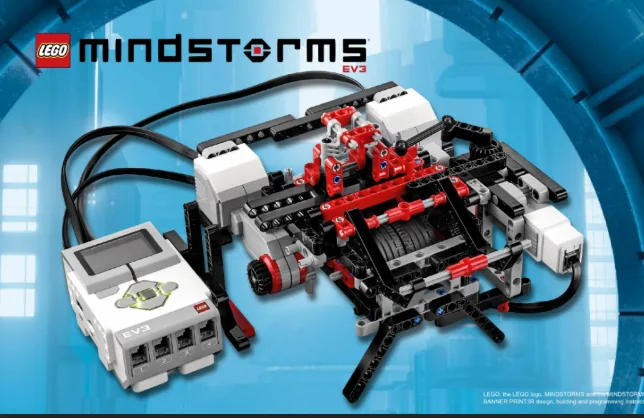 The finished EV3 Banner Print3r model, built from LEGO MINDSTORMS EV3.