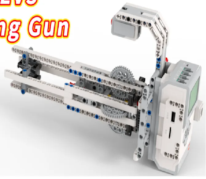 The finished EV3 Gatling Gun model, built from LEGO MINDSTORMS EV3.