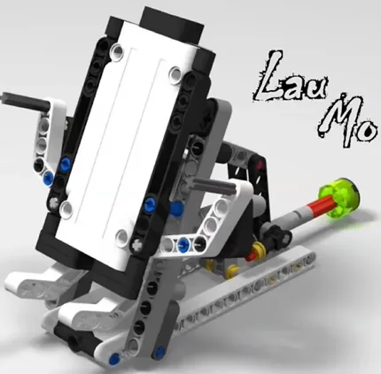 The finished EV3 Gravity Phone Holder model, built from LEGO MINDSTORMS EV3.