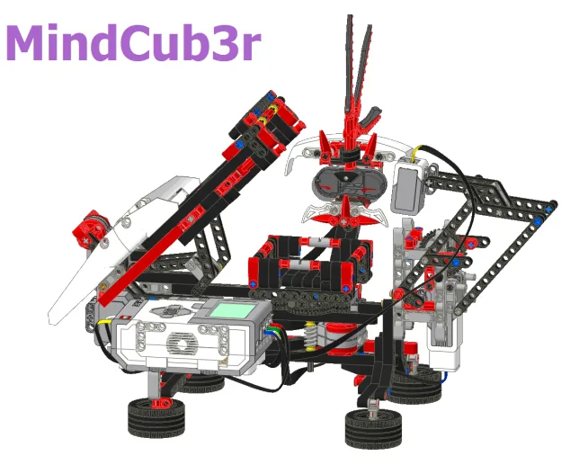 The finished EV3 MindCub3r model, built from LEGO MINDSTORMS EV3.