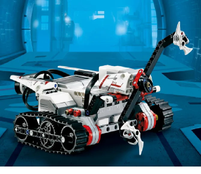 The finished EV3 TRACK3R model, built from LEGO MINDSTORMS EV3.