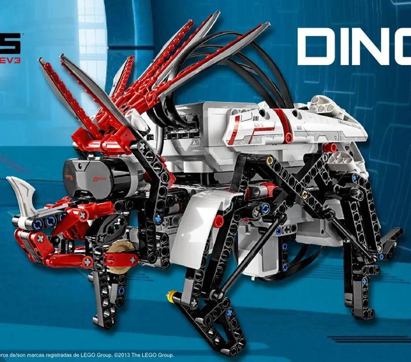 The finished EV3 DINOR3X model, built from LEGO MINDSTORMS EV3.