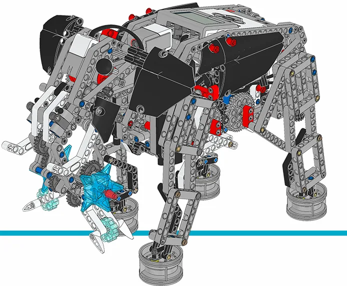 The finished EV3 Model Expansion Set Elephant model, built from LEGO MINDSTORMS EV3.