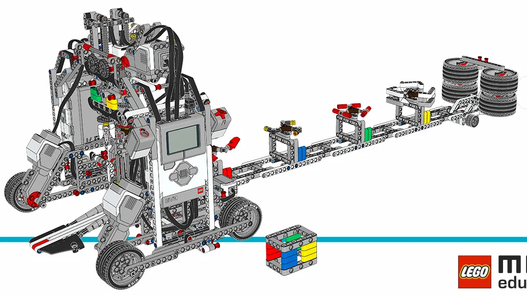 The finished EV3 Model Expansion Set Spinner Factory model, built from LEGO MINDSTORMS EV3.