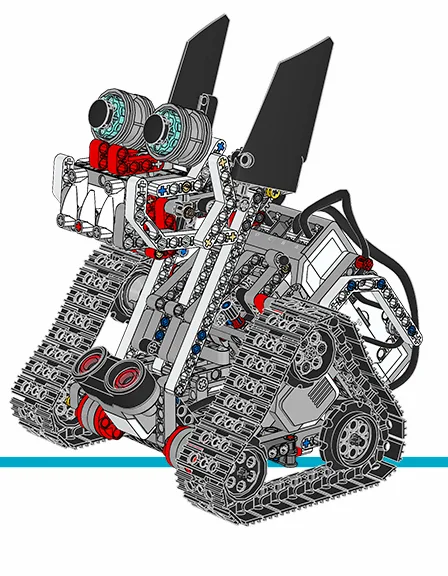 The finished EV3 Model Expansion Set Znap model, built from LEGO MINDSTORMS EV3.