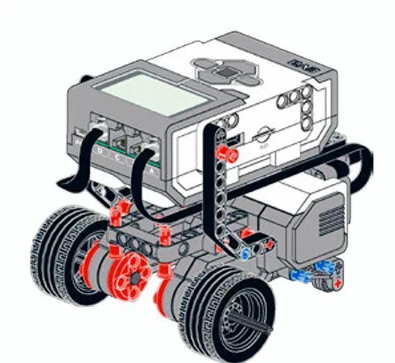 The finished EV3 ROV3R model, built from LEGO MINDSTORMS EV3.